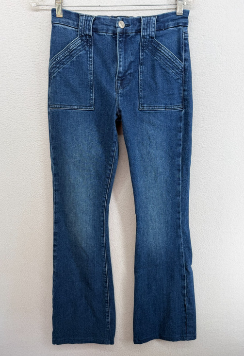 FRAME Denim - FRAME Jeans Womens 28 Le High Flare Trapunto Stitch Stretch Denim Aurora Blue